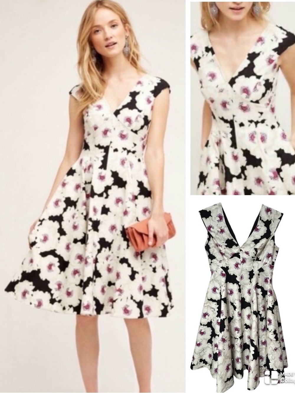 Anthropologie Peter Som Paimpont silk blend floral dress